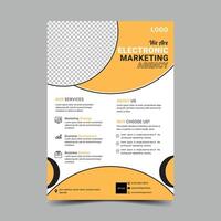 moderno criativo corporativo negócios, digital marketing agência folheto folheto projeto, cobrir moderno disposição, anual relatório, poster, folheto dentro a4 modelo vetor