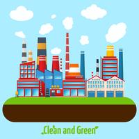 Cartaz da indústria verde vetor