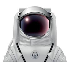 astronauta na composição do capacete vetor
