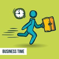 Esboço de negócios de gerenciamento de tempo vetor