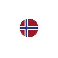 ícone da bandeira da noruega vetor