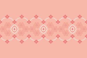 étnico geométrico tecido padronizar Cruz ponto.ikat bordado étnico oriental pixel padronizar rosa Rosa ouro fundo. abstrato, ilustração. textura, roupas, cachecol, decoração, seda papel de parede. vetor