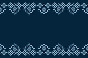 tradicional étnico motivos ikat geométrico tecido padronizar Cruz ponto.ikat bordado étnico oriental pixel marinha azul fundo. abstrato, ilustração. textura, decoração, papel de parede. vetor