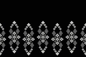 tradicional Preto étnico motivos ikat geométrico tecido padronizar Cruz ponto.ikat bordado étnico oriental pixel Preto background.abstract, ilustração. textura, decoração, papel de parede. vetor