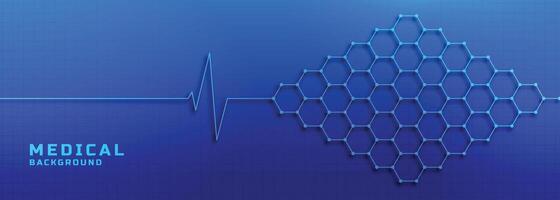 eletrocardiograma com molecular estrutura médico e cuidados de saúde fundo vetor