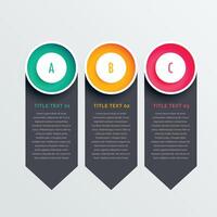 abstrato moderno passos opção colorida infográfico Projeto bandeira vetor
