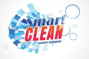 inteligente lavanderia detergente embalagem conceito modelo vetor