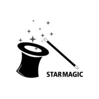 Magia logotipo modelo ilustração Projeto vetor