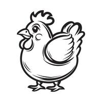 galinha logotipo Projeto arte imagem isolado em branco vetor