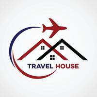 viagem casa logotipo Projeto modelo vetor