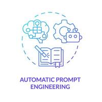 automático pronto Engenharia azul gradiente conceito ícone. pronto otimização. algoritmo e heurística. volta forma linha ilustração. abstrato ideia. gráfico Projeto. fácil para usar dentro artigo vetor