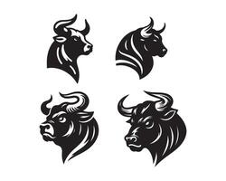touro silhueta ícone gráfico logotipo Projeto vetor