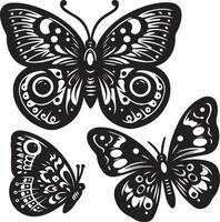 Butterflie silhueta ícone gráfico logotipo Projeto vetor