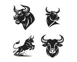 touro silhueta ícone gráfico logotipo Projeto vetor