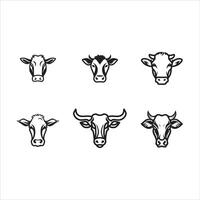 vaca silhueta ícone gráfico logotipo Projeto vetor