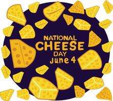 dia nacional do queijo vetor