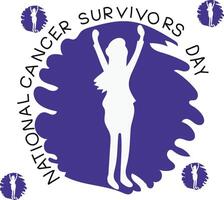dia nacional dos sobreviventes do câncer vetor