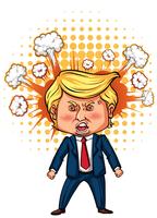 Desenho de personagem do presidente americano Trump vetor