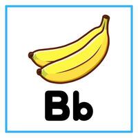 fresco banana alfabeto bb ilustração vetor