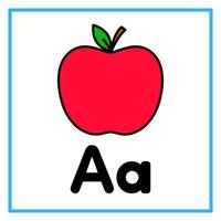 plano maçã alfabeto aa ilustração vetor