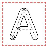 alfabeto rastreamento uma ilustração vetor