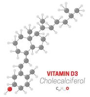 colecalciferol d3 Vitamina molécula vetor