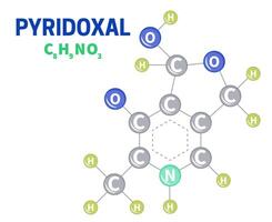 piridoxal Vitamina b6 molécula ilustração vetor