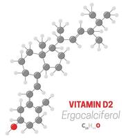 ergocalciferol d2 Vitamina molécula vetor