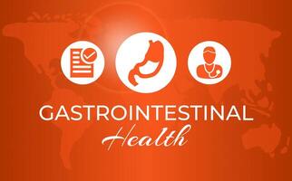 gastroenterologia mundo dia bandeira fundo Projeto vetor
