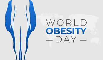 mundo obesidade dia fundo ilustração bandeira vetor