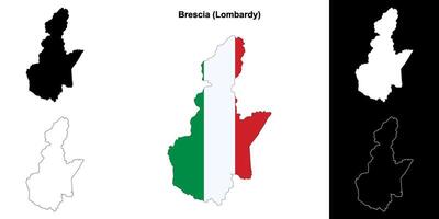 Brescia província esboço mapa conjunto vetor