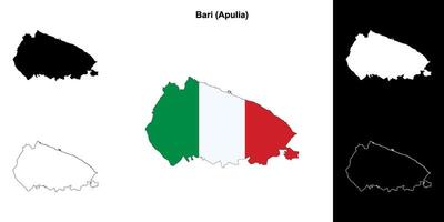 bari província esboço mapa conjunto vetor