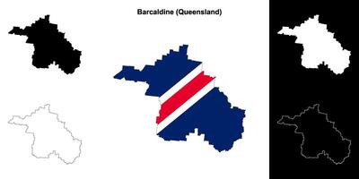 barcaldina, Queensland esboço mapa conjunto vetor