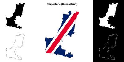 carpintaria, Queensland esboço mapa conjunto vetor