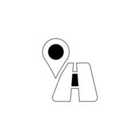 ícone do simples formulários do ponto do localização vetor