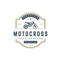 motocross logotipo modelo Projeto elemento vintage estilo vetor
