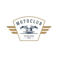 motocicleta clube logotipo modelo Projeto elemento vetor