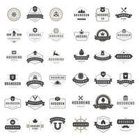 vintage logotipos Projeto modelos definir. vetor