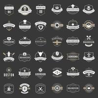 vintage logotipos Projeto modelos conjunto vetor