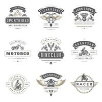 motocicletas logotipos modelos Projeto elementos conjunto vetor