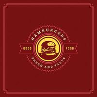hamburguer logotipo ilustração. vetor