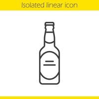 ícone linear de garrafa de cerveja. ilustração de linha fina. símbolo de contorno. desenho de contorno isolado de vetor