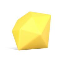 amarelo diamante ícone 3d isométrico ilustração vetor