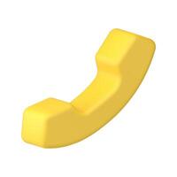 amarelo telefone aparelho portátil 3d ícone ilustração vetor