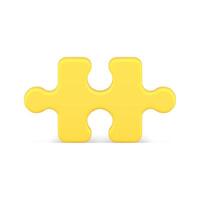 amarelo enigma peça 3d ícone ilustração vetor