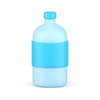 simples limpar \ limpo água plástico vidro garrafa branding realista 3d ícone fresco aqua natural mineral vetor