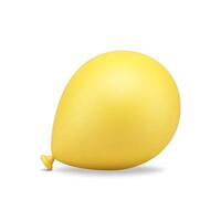 amarelo balão ar hélio bolha aero Projeto decorativo elemento realista 3d ícone vetor
