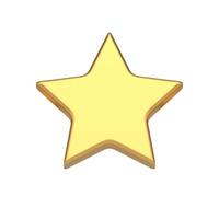 dourado Estrela melhor metálico vencedora realização crachá isométrico 3d ícone realista ilustração vetor