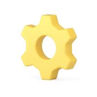 amarelo roda dentada Programas desenvolvimento fluxo de trabalho configuração rotação mecanismo engrenagem 3d ícone vetor