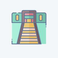 ícone túnel. relacionado para trem estação símbolo. rabisco estilo. simples Projeto ilustração vetor